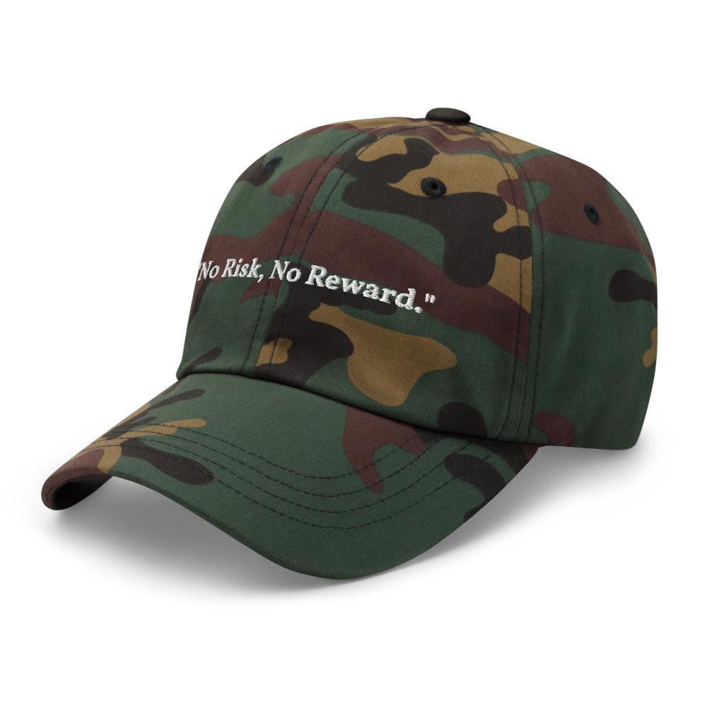 "No Risk, No Reward." Dad Hat