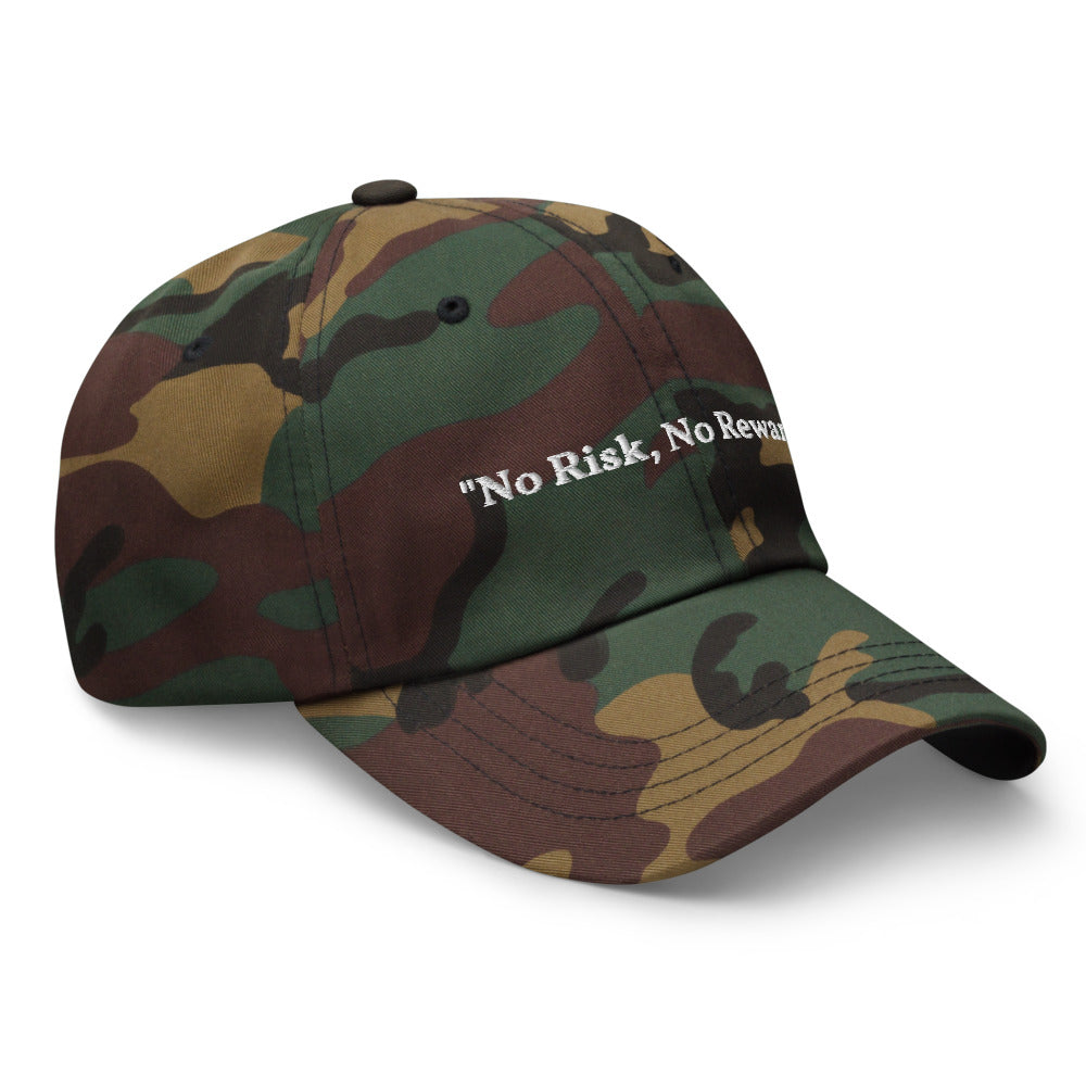 "No Risk, No Reward." Dad Hat